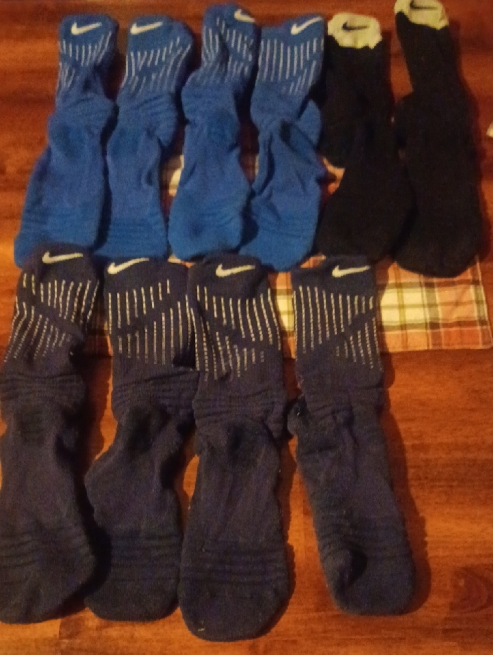 Nike Men’s Athletic Crew Socks in Blue and Black - Pack. Nike Elite.